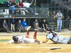 The Regina Red Sox defeated the Medicine Hat Mavericks 9-5 at Currie Field on Thursday to tie the Western Major Baseball League's best-of-five championship series at 2-2. Game 5 is Thursday in Medicine Hat.