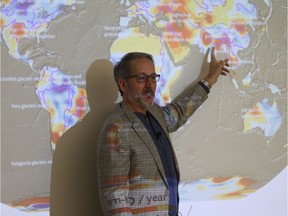 U of S hydrologist and executive director of the Global Institute for Water Security Jay Famiglietti gives a lecture at the University of Saskatchewan on Sept. 22, 2018.