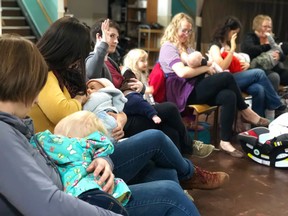 A group of Regina women and their babies took part in the Quintessence Challenge on Saturday It is a world wide event to have mothers breastfeeding simultaneously and designed to celebrate and promote breastfeeding as well as protection and support for breastfeeding women and their families.