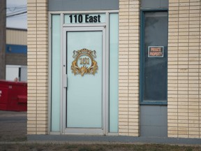 A building in east Regina that has the same logo as the Regina 151 club. The club does not publicly list its address.