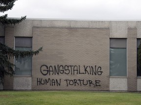 Several media outlets were tagged by graffiti overnight, our own Leader-Post building was one of them in Regina.