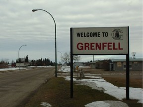 The entrance to Grenfell off Highway 1.