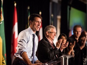 Prime Minister Justin Trudeau addresses the Liberal Party National Caucus meeting in Saskatoon on Wednesday, September 12, 2018.
