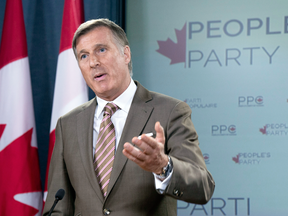 Maxime Bernier speaks about his new political party during a news conference in Ottawa, Sept. 14, 2018.