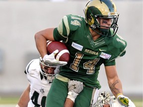 The University of Regina Rams' Ryan Schienbein has four touchdown catches after the team's first two games of the season.