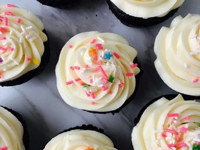 The recipe for these chocolate cupcakes is taken from from Weekday Suppers, text by Sylvia Kong and Emily Richards. Published by Robert Rose Inc. 2018. (Renee Kohlman) (for Saskatoon StarPhoenix Bridges food column, Oct. 24, 2018)