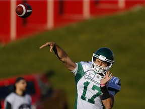 Zach Collaros enjoyed his finest game with the Saskatchewan Roughriders on Saturday when they defeated the host Calgary Stampeders 29-24.