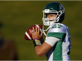 Saskatchewan Roughriders quarterback Zach Collaros demonstrated his resilience Saturday against the host Calgary Stampeders.