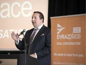 Tim Reid, CEO and president of the Regina Exhibition Association Limited (REAL – operator of Evraz Place), makes an announcement about Evraz Place 2.0 and the future of Evraz Place in Regina.