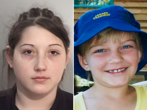 Terri-Lynne McClintic in a 2009 police mugshot, and Tori Stafford in an undated photo.