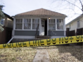 The Regina Police Service had several cruisers and police tape out around a home on the 900 block of Cameron Street.