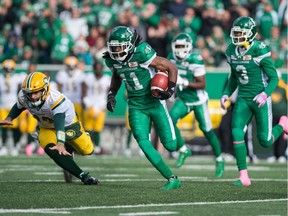 Ed Gainey, one of the leaders on the Riders' defence, returns one of his three picks during the 2018 season.