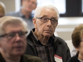 Robert Wuschenny attends a seniors information session at the Lifelong Learning Centre, University of Regina, College Avenue Campus in Regina.
