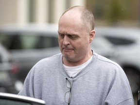 David Woods is shown appearing on an appeal of conviction for murdering his wife Dorothy Woods. Woods was found guilty in May 2014 of first-degree murder in the November 2011 strangling death of his wife, Dorothy. A search for the missing woman ended on Jan. 4, 2012, when police found her body in a culvert near Blackstrap Lake.