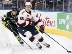 Veteran Regina Pats defenceman Liam Schioler, right, has committed to Queen's University for next season.