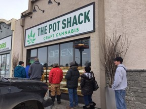 On Nov. 27, The Pot Shack became the first licensed cannabis retailer to open its doors to the public. It had a temporary limit on the number of cannabis products each customer could purchase.