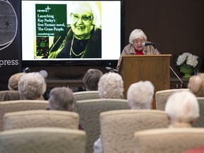 Kay Parley read from her first fantasy novel at her retirement home, The Bentley, in Regina on Tuesday, Nov. 13, 2018.
