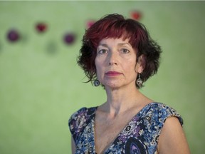 Linda Yablonski inside her home in Regina.  Yablonski is attending her first Death Cafe on Saturday, as she lost her sister to suicide over the summer.