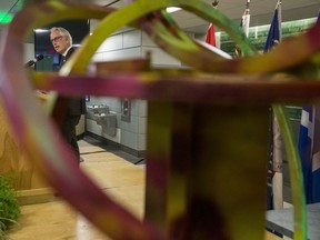 University of Saskatchewan president Peter Stoicheff speaks during a media event regarding the announcement of the University of Saskatchewan's new strategic plan in Saskatoon, SK on Tuesday, October 10, 2018.