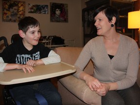 Lexie Craig and her 10-year-old son, Henry Craig-Van Vliet at their 25th Street West home on Thursday, Nov. 29, 2018