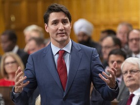 Prime Minister Justin Trudeau in the House of Commons following Question Period on Wednesday, Dec. 12, 2018.