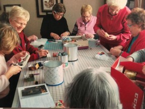 Members of the St. Martin Crafters, an annual donor to the Regina Leader-Post's Christmas Cheer Fund, work on a variety of projects that raise money for good causes. Shown from left to right are Carolynn Meginbir, Lucille Nawrocki, Connie Exner, Jo Hartnell, Carmelle Breese and Evelyn Bachelu.