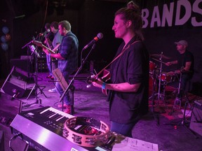 Leader-Post reporter Ashley Martin plays a set with her band during the eighth annual Band Swap held at the Exchange on Friday, Dec. 28, 2018.