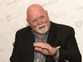 Former Riders president and CEO Jim Hopson, shown here in a 2015 file photo, still follows the CFL with a great deal of interest.