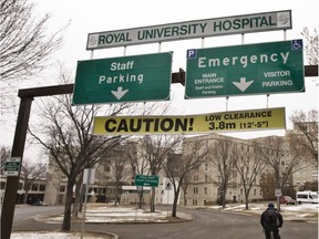 The approach to the emergency department at Saskatoon's Royal University Hospital.