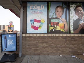 December 7, 2018  --   An advertisement, lower left, for vaping products at the Circle K on the corner of Albert Street and 13th Avenue in Regina.