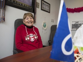 Shirley Isbister, president of the Central Urban Metis Federation Inc. poses for a photo at the CUMFI offices in Saskatoon on Wednesday, December 5, 2018.