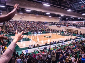 The University of Regina's Centre for Kinesiology, Health and Sport, shown in March, will be the site of an important Canada West women's basketball series this weekend — a showdown of the U of R Cougars and University of Saskatchewan Huskies.