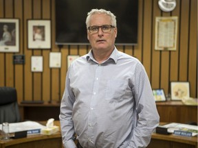 Humboldt Mayor Rob Muench, seen here at Hunboldt city hall on Jan. 8, 2019, says he has helped encourage a ride-sharing company to start operating in the Saskatchewan city east of Saskatoon.