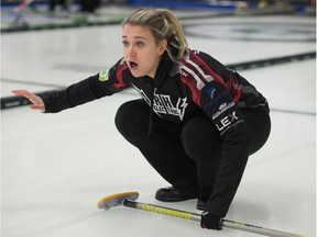 Regina's Sara England is off to her third consecutive Canadian junior women's curling championship,.