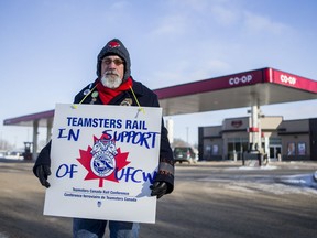 Daren Bergen was hit by a car during a rally in support of striking Saskatoon Co-op workers just over a month ago.