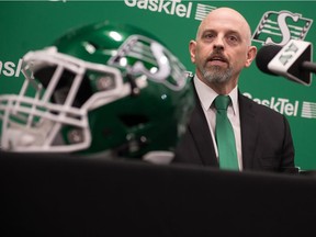 Craig Dickenson was introduced as the Riders' head coach on Friday.