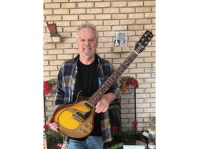 April Wine frontman Myles Goodwyn has a lot of catching up to do with his 1962 Gibson Melody Maker, which was stolen in 1972. Goodwyn is seen holding the 1962 Gibson in a recent handout photo. The 70-year-old musician and songwriter purchased the Melody Maker in 1968 in Cape Breton, and played it on the band's debut self-titled record "April Wine" and on their sophomore album "On Record."