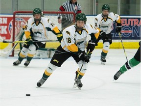 Jordan Kulbida (8) scored the shootout winner in the Cougars' 2-1 win over the host Saskatchewan Huskies 2-1 on Saturday.