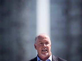 B.C. Premier John Horgan speaks during an announcement in Surrey, B.C., on September 4, 2018.