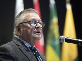 Ralph Goodale, Minister of Public Safety and Emergency Preparedness, delivers a speech to the Johnson Shoyama Graduate School of Public Policy at the University of Regina on College Avenue Campus.  The speak was titled "National Security Tools and Architecture for a Changing and Difficult World".