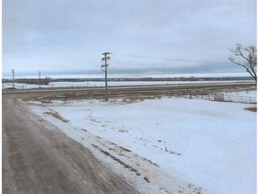 Intersection of Highway 16 from Range Road 3083. Court exhibit photo.