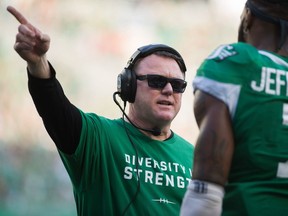 Now that Chris Jones, left, is no longer in charge of the Saskatchewan Roughriders, what does the future hold for Willie Jefferson?