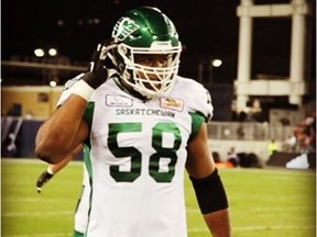 Roughriders offensive lineman Takoby Cofield. Photo courtesy Takoby Cofield.