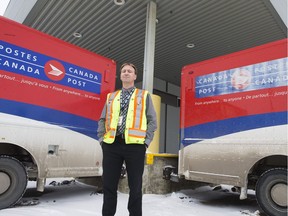 SASKATOON,SK--JANUARY 31 0131-NEWS-Canada Post- Canada Post manager Matt Ziebarth who is concerned about the risks of package delivery in icy conditions, stands for a portrait at the Canada Post main plant in Saskatoon,Sk on Thursday, January 31, 2019.
