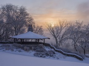 SASKATOON,SK--FEBRUARY 6/2019-0207 Spec Weather - Temperatures dropped below -30 degrees celsius creating a foggy view along the Saskatchewan River in Saskatoon, SK on Wednesday, February 6, 2019.