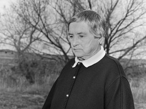 Agnes Martin, pictured in 1988 in Galisteo, New Mexico. Saskatchewan-born artist's works are on view at the MacKenzie Art Gallery through April 28, 2019.