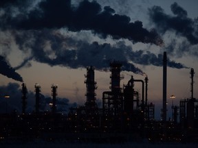 REGINA, SASK : February 9, 2019  -- Emissions from the refinery rise into the sky at dusk on a winter evening. BRANDON HARDER/ Regina Leader-Post