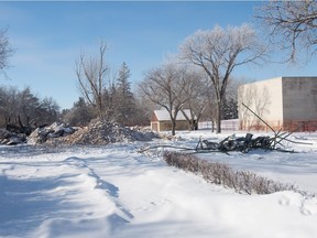 Rubble sits in the space where the CNIB building used to be on Broad Street.