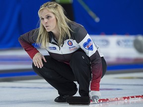 Jennifer Jones, shown in a file photo from the 2019 Scotties, qualified for her 15th Canadian women's curling championship on Friday.