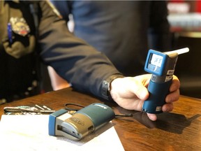 A roadside alcohol breath tester used by the Regina Police Service. Photo taken on Dec. 28 by Jennifer Ackerman.